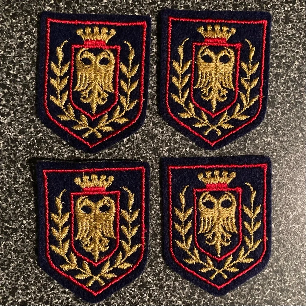 Vintage Military Patches/Emblems sew on. Set of 4: ‘sew on’ Patches. Navy.